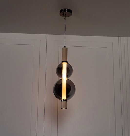 Siena İkili Füme Cam Sarkıt 62 cm