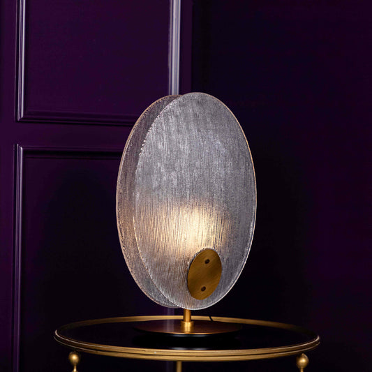 Gana Beyaz Buzlu Cam Eskitme Masa Lambası