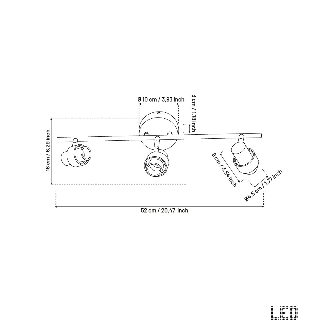 Nate  Eskitme Led Aplik - Medium