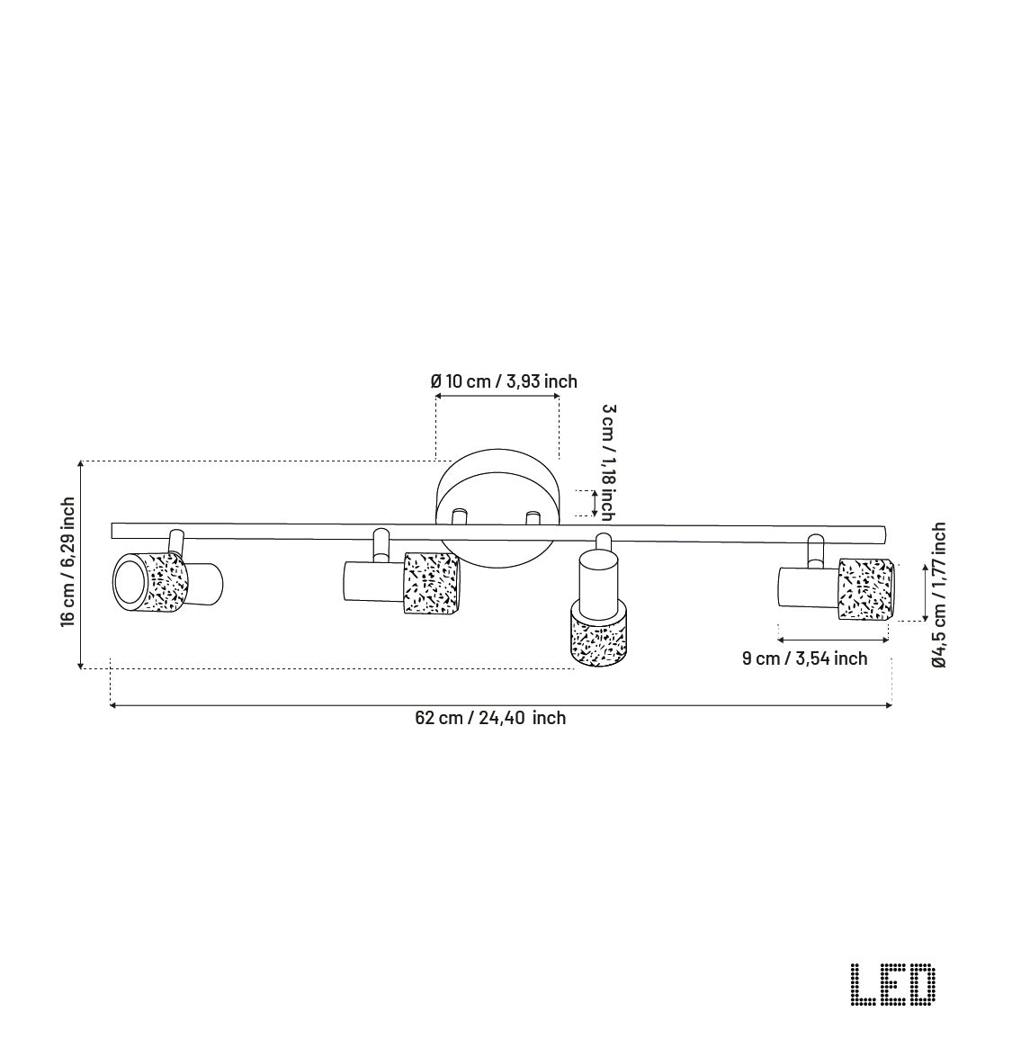 Nate  Eskitme Led Aplik - Large