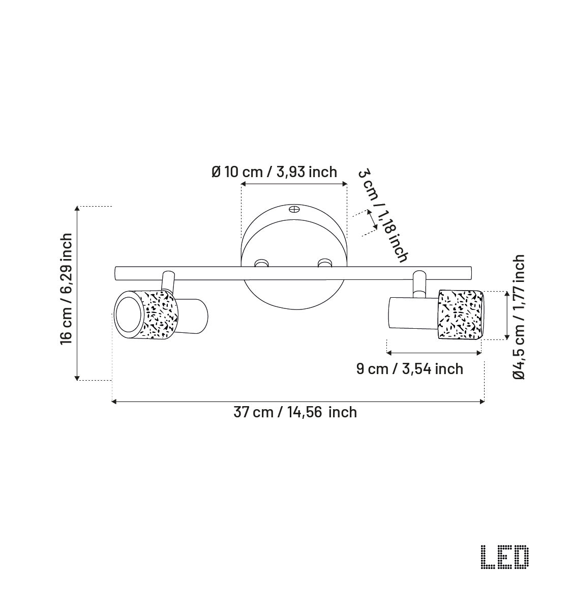 Arne Eskitme Led Aplik - Small