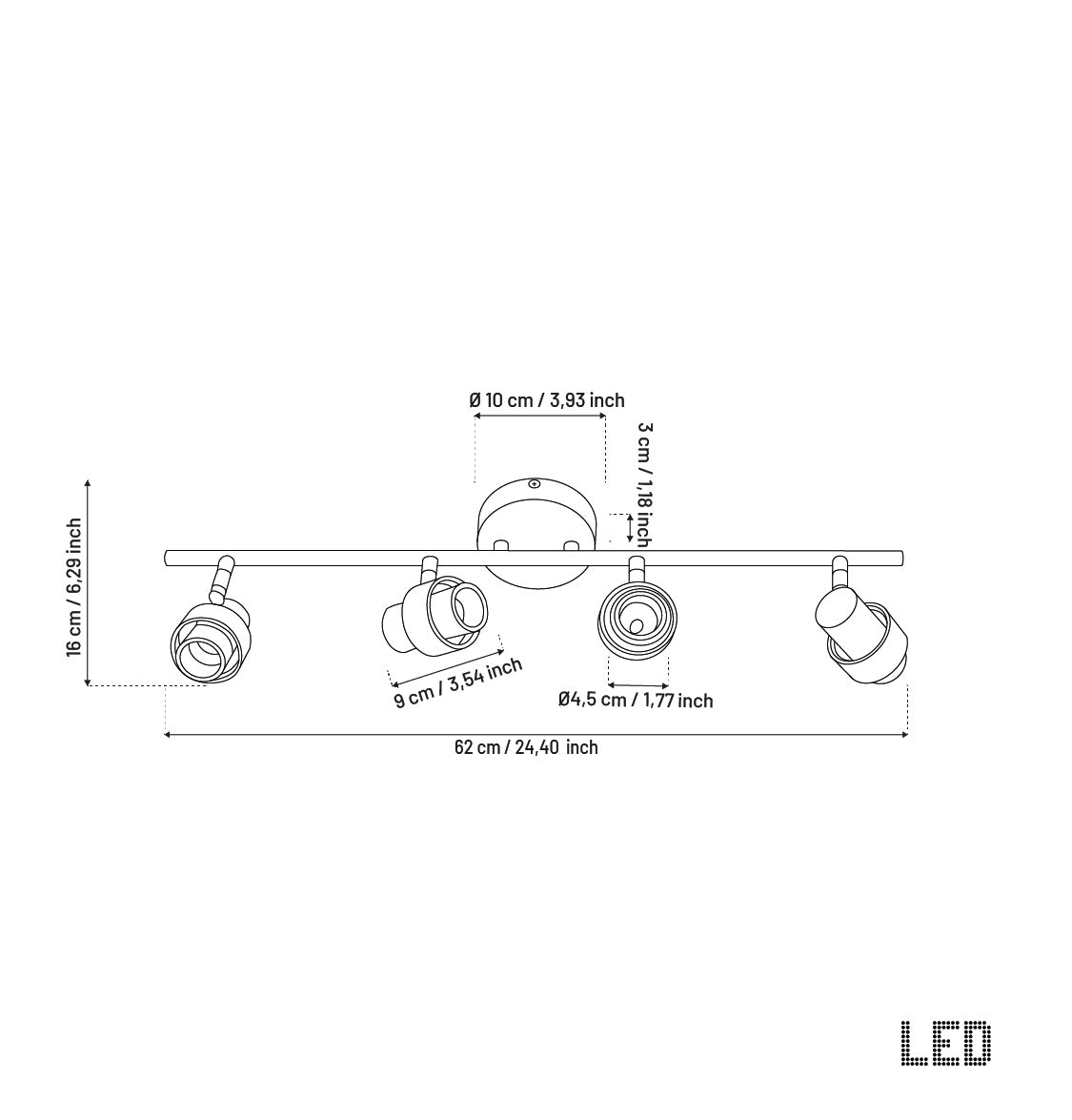 Arne Eskitme Led Aplik - Large