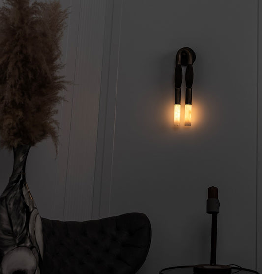 Pony At Saçı Koyu Eskitme Mermer Küçük Aplik