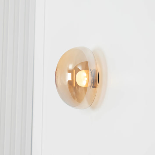 Labranda Tekli Bal Camlı Siyah Led Aplik 17 cm