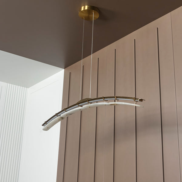 Lucca Eskitme Mermer Dikdörtgen Avize