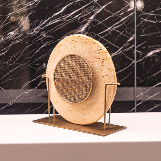 Traverten Disk Hasır Set