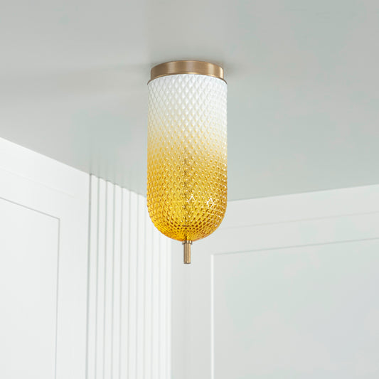 Perla Turuncu Cam Plafonyer - Small