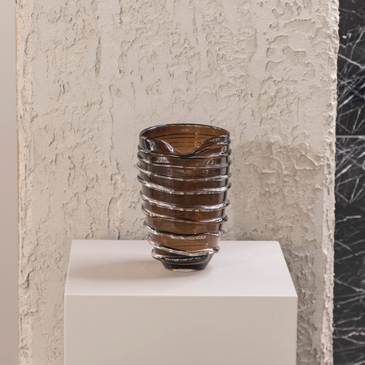 Spire Kahve Cam Vazo 19X29CM