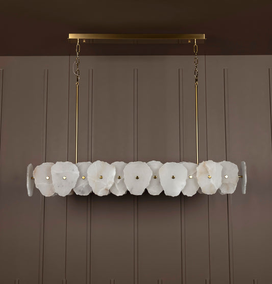 Anvers Eskitme Mermer Yemek Masa Üstü LED Avize