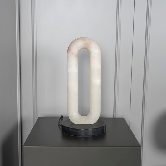 Teta Mermer Platin Masa Lambası