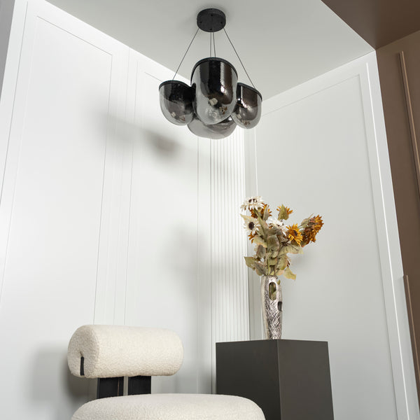 Gambia Füme Cam Yuvarlak Avize