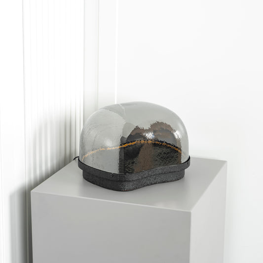 Gambia Füme Cam Masa Lambası - Medium