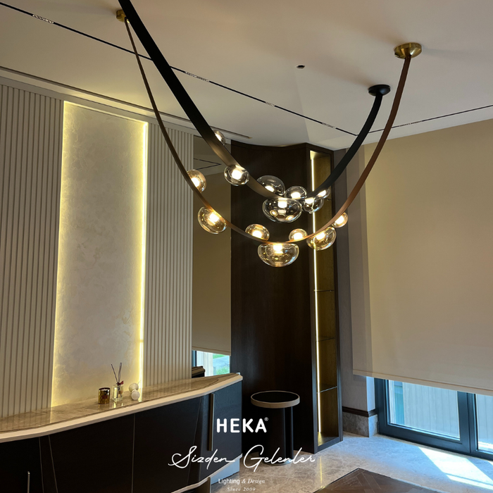 Labranda Füme Cam Siyah Deri Kemer Sarkıt - 4