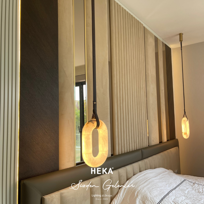 Teta Mermer Eskitme Sarkıt Avize -Small - 1