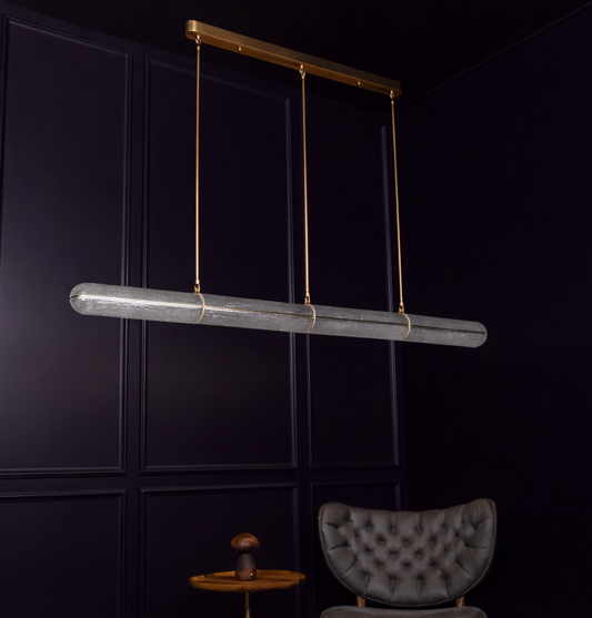 Zambiya Beyaz Buzlu Cam Eskitme Yatay Sarkıt 163 cm