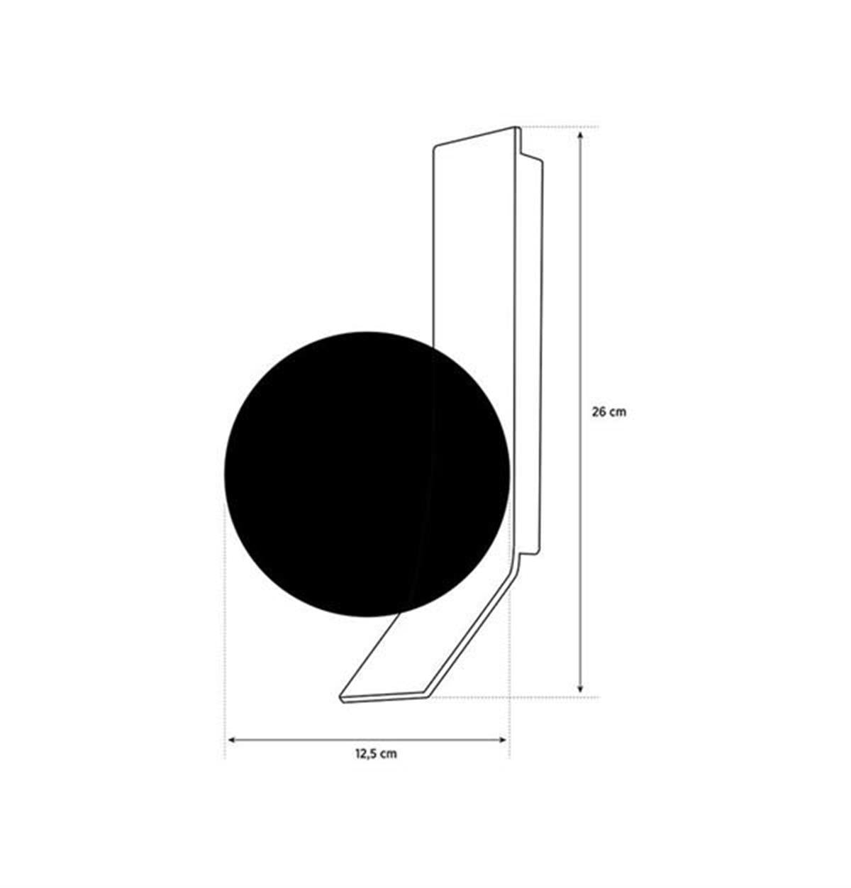 Afrodit Soft Tekli Siyah Aplik 26 cm