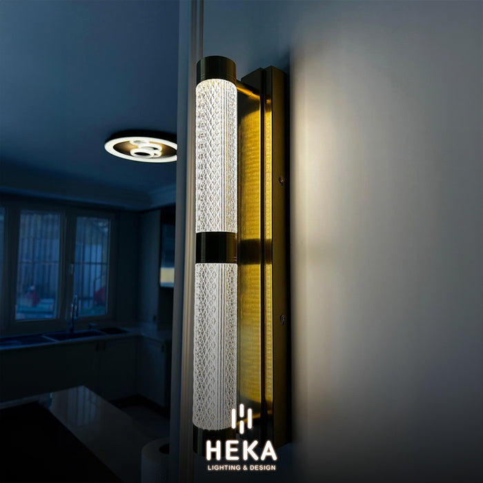 Alabanda 2'li Şeffaf Akrilik Eskitme Led Aplik - 1