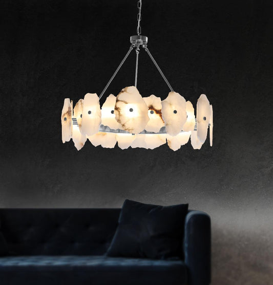 Anvers Mermer Salon Platin Avize