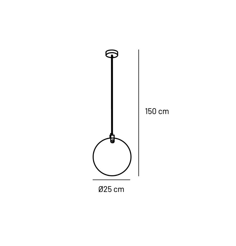Aspendos Tekli Eskitme Mermer LED Sarkıt Avize 25 cm