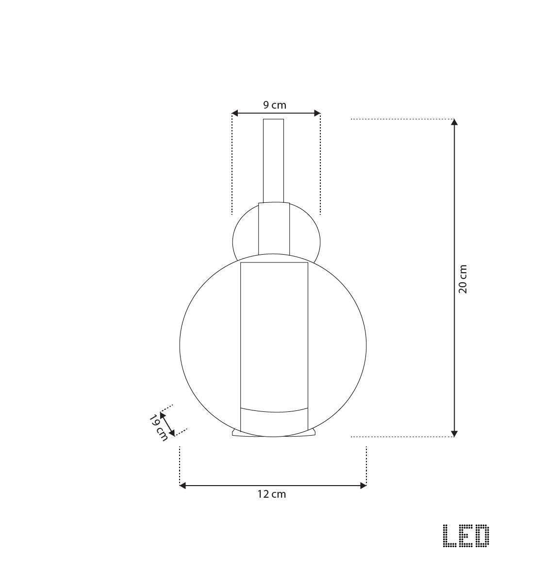 Bükreş Krom Paslanmaz Şeffaf Cam LED Aplik
