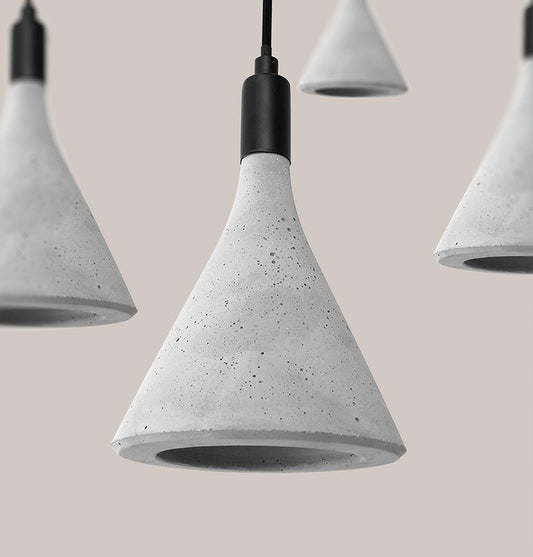 Cone Beton Gri Sarkıt Avize