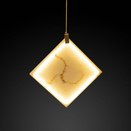 Duha Kare Eskitme Mermer LED Sarkıt Avize 20 cm