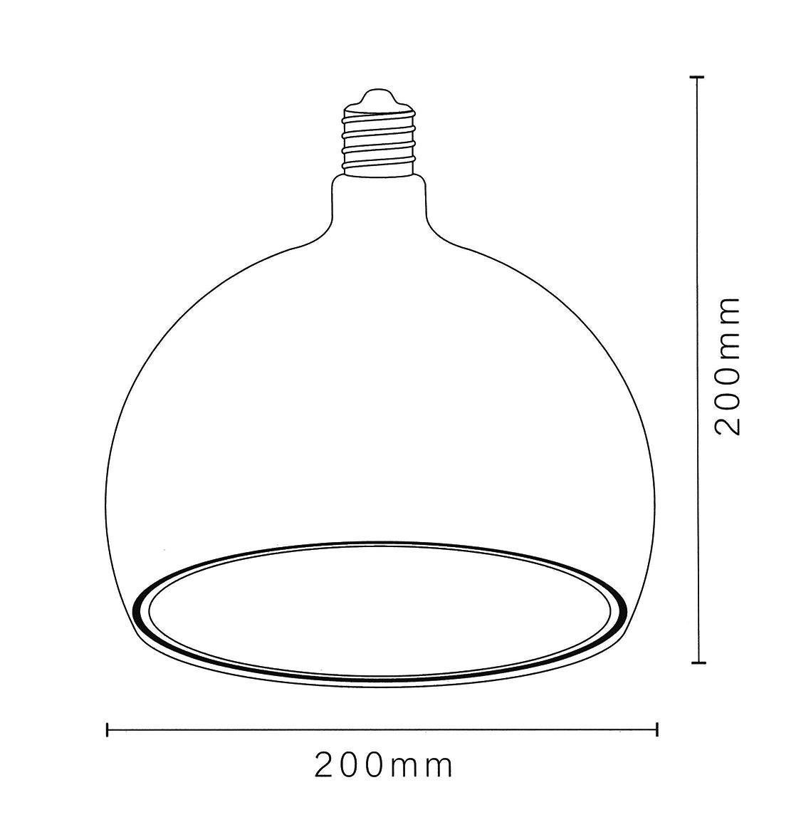 Erd-301 Şerit Filament Led Füme Cam 6W 2500K E27