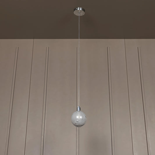 HELSİNGÖR TEKLİ KABARCIKLI SOFT CAM KROM SARKIT