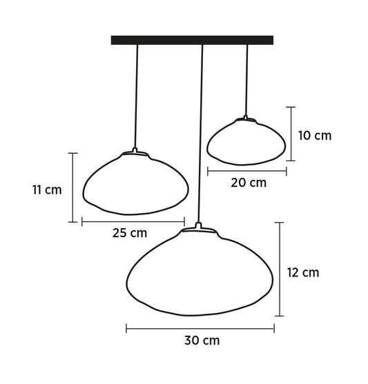 Hobart Tekli Şeffaf Cam LED Sarkıt Avize 20 cm