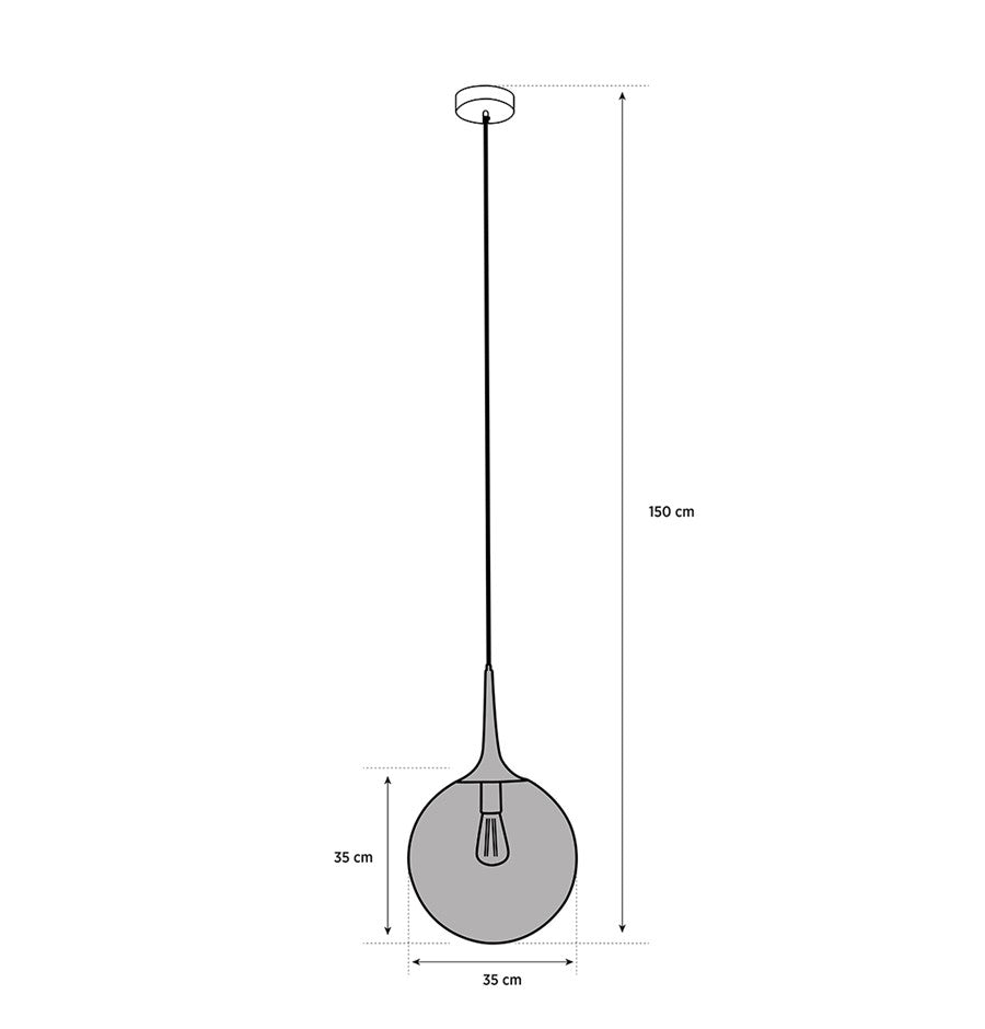 Karatay Bal Cam Sarkıt Avize 35 cm