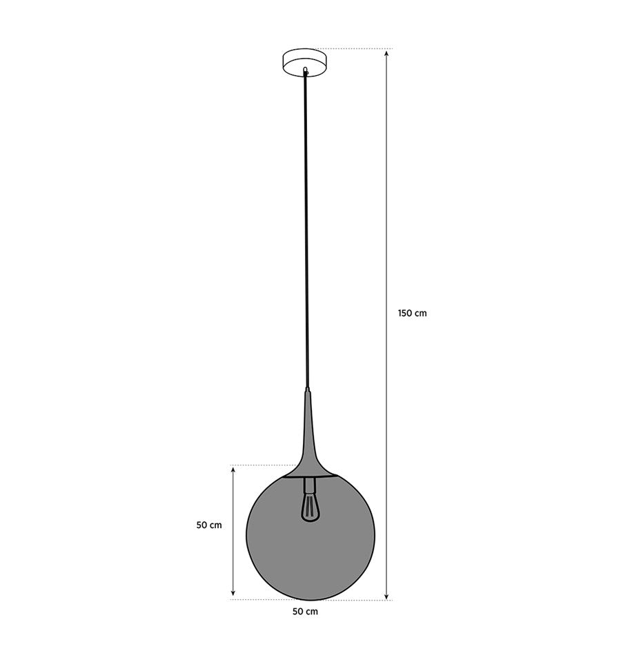 Karatay Bal Cam Sarkıt Avize 50 cm