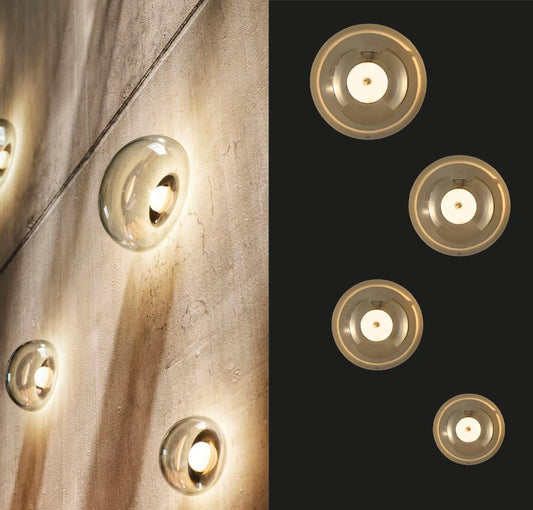 Labranda Tekli Bal Camlı Siyah Led Aplik 15 cm