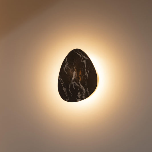 Medusa Siyah Mermerli Eskitme Led Aplik 27 cm