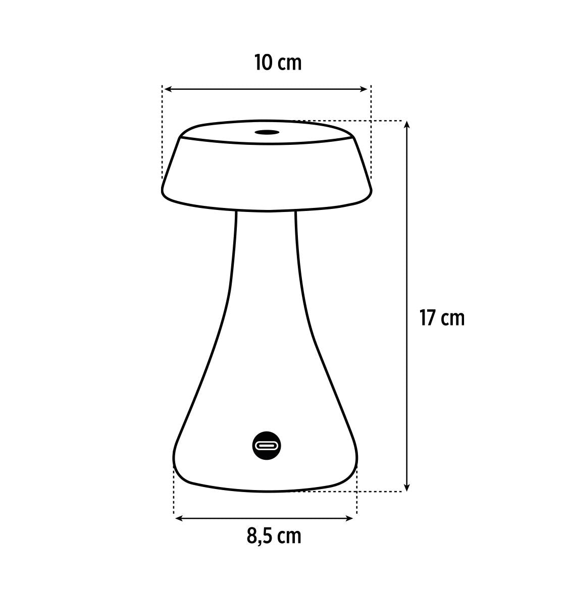 Morchella Şarjlı Wenge Masa Lambası