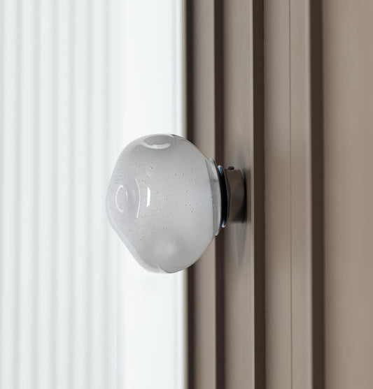 Odense Kabarcıklı Soft Basık Cam Krom Led Aplik