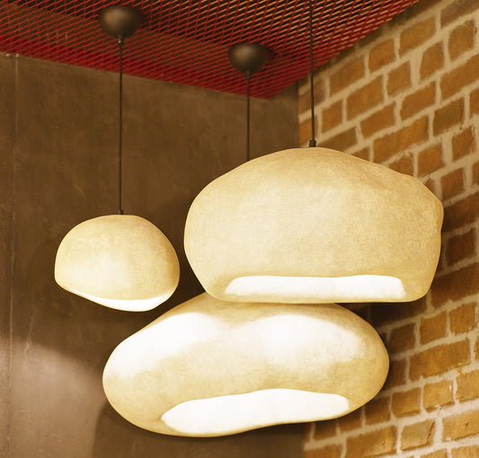 Stone Beyaz Kaya Sarkıt Avize 25 cm