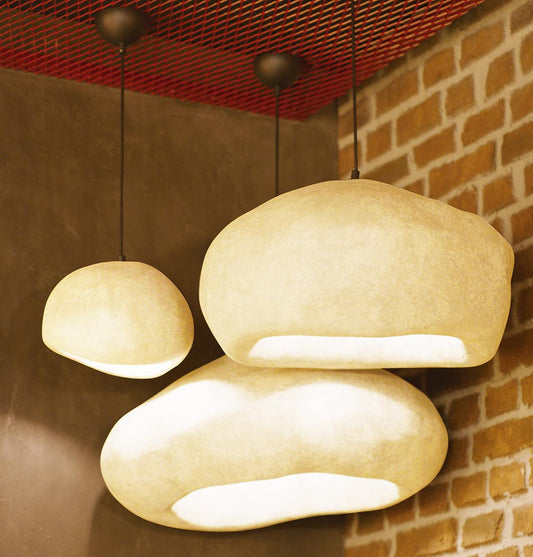 Stone Beyaz Kaya Sarkıt Avize - 45 cm