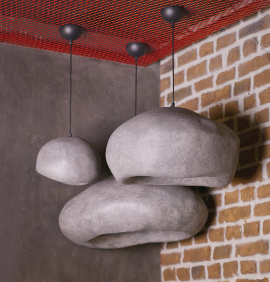 Stone Gri Kaya Sarkıt Avize 25 cm