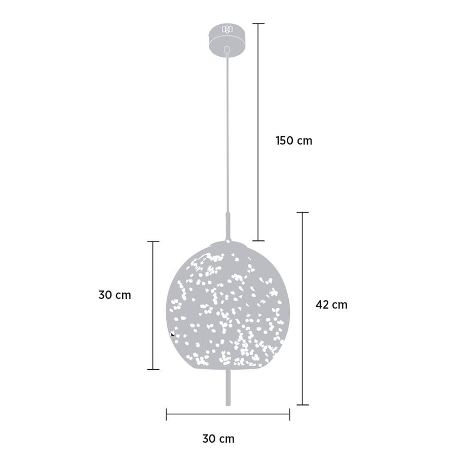 Viyana Eskitme Bal Cam Sarkıt Avize 30 cm