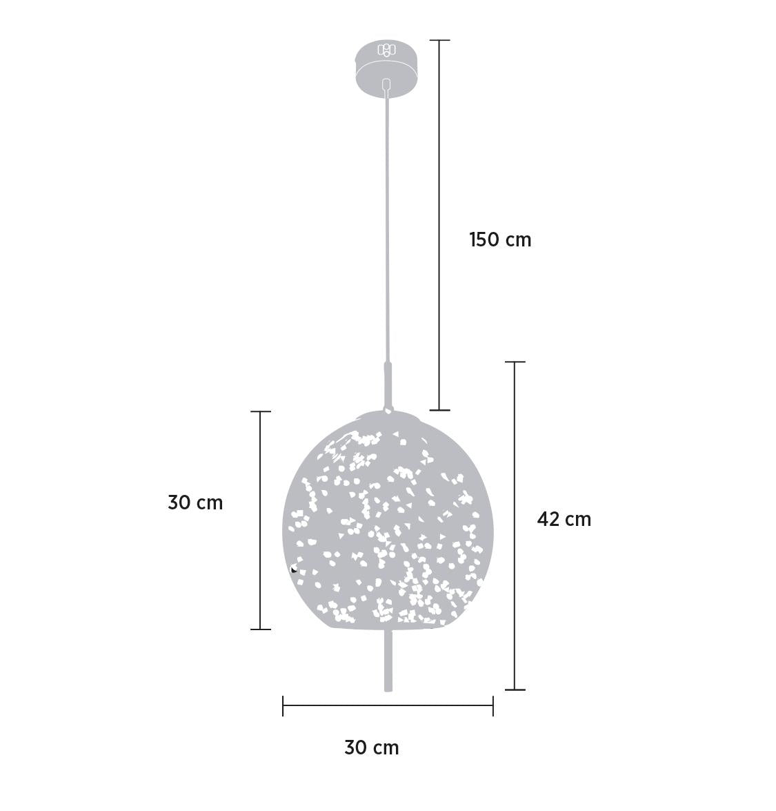 Viyana Füme Eskitme Cam LED Sarkıt Avize 30 cm