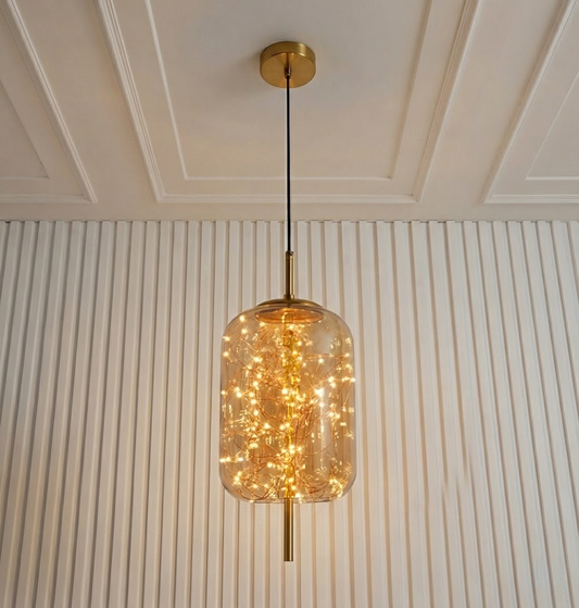 Viyana Eskitme Bal Cam Sarkıt Avize 18 cm